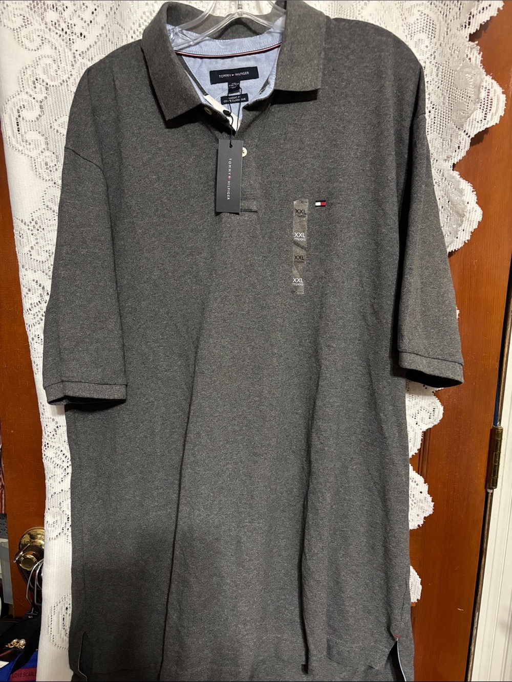 Tommy Hilfiger Charcoal Gray Short-Sleeve Classic fit Polo Size XXL TALL